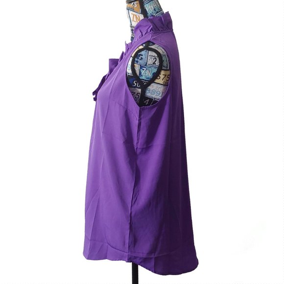 NWT Buckhead Betties Orchid Tank Blouse w Ruffles - Picture 2 of 8